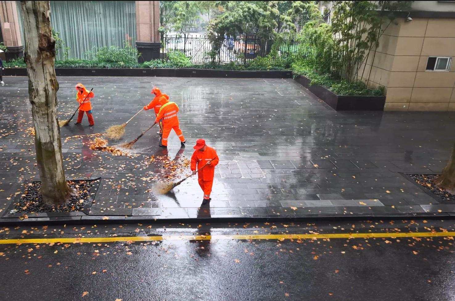江岸区雨天扫落叶有技术含量1.jpg